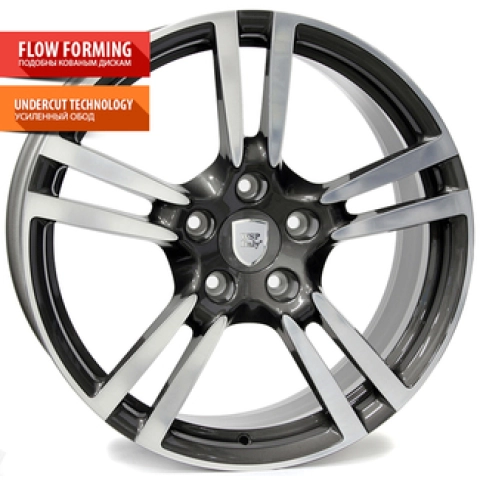 WSP Italy Porsche (W1054) Saturn 9.5x20 5x130 ET65 DIA71,6 (anthracite polished)